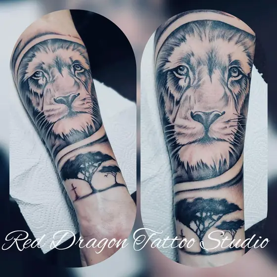 Black & Grey Tattoo aus dem Red Dragon Tattoo Studio Kleve