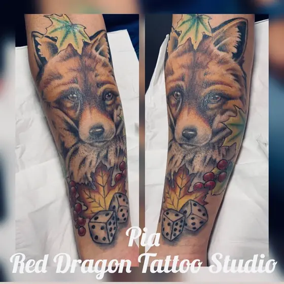 Farbe Tattoo aus dem Red Dragon Tattoo Studio Kleve