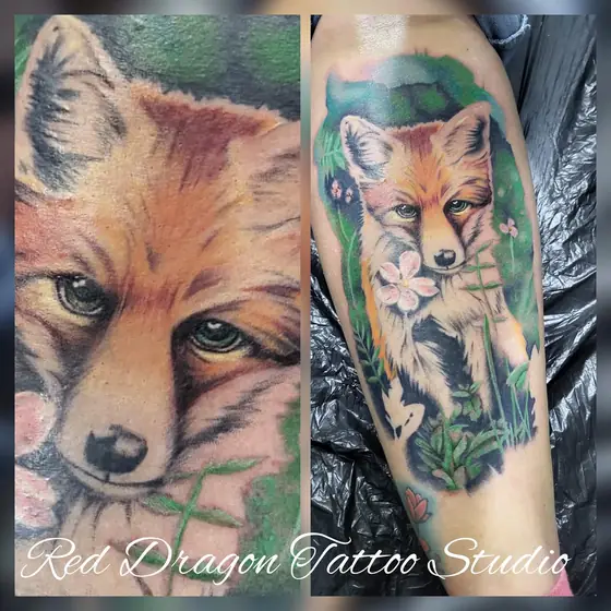 Farbe Tattoo aus dem Red Dragon Tattoo Studio Kleve