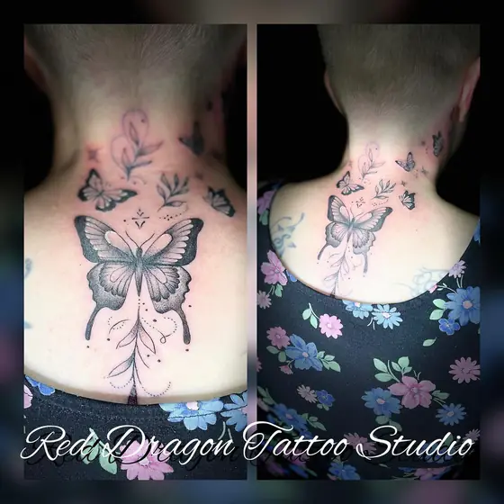 Fineline & Floral Tattoo aus dem Red Dragon Tattoo Studio Kleve