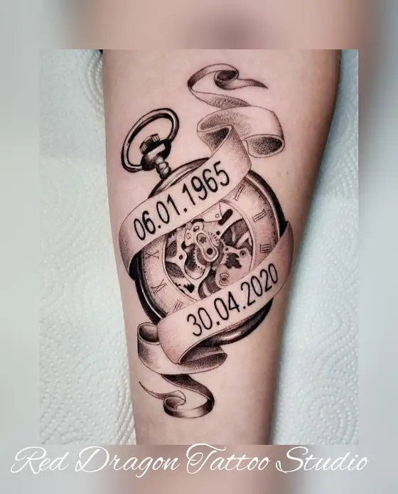 Schrift & Lettering Tattoo aus dem Red Dragon Tattoo Studio Kleve