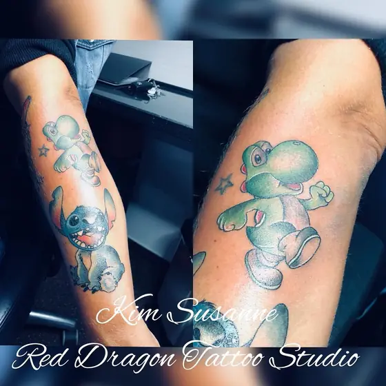Farbe Tattoo aus dem Red Dragon Tattoo Studio Kleve