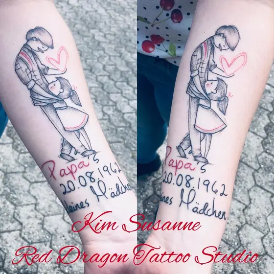 Schrift & Lettering Tattoo aus dem Red Dragon Tattoo Studio Kleve