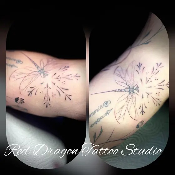 Fineline & Floral Tattoo aus dem Red Dragon Tattoo Studio Kleve