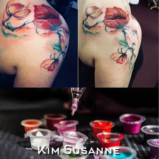 Farbe Tattoo aus dem Red Dragon Tattoo Studio Kleve