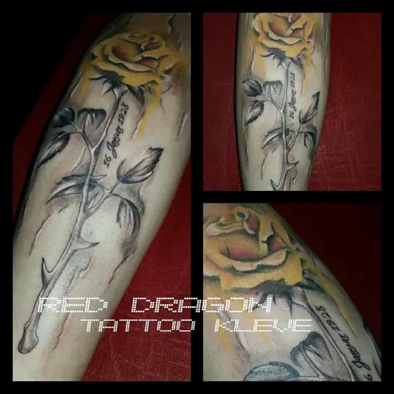 Farbe Tattoo aus dem Red Dragon Tattoo Studio Kleve