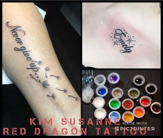 Schrift & Lettering Tattoo aus dem Red Dragon Tattoo Studio Kleve