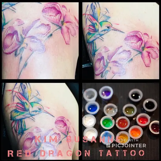 Farbe Tattoo aus dem Red Dragon Tattoo Studio Kleve